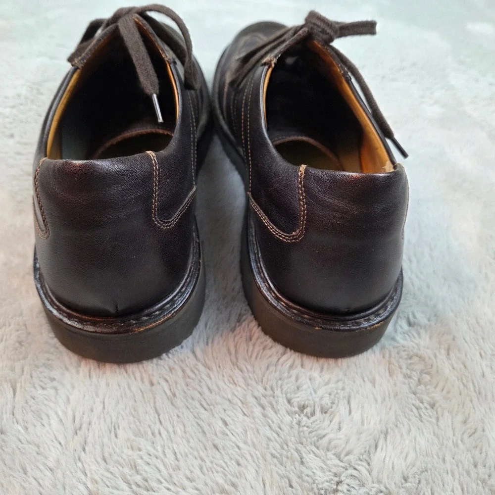 Mephisto Leather Walking Shoes Men 8.5 Dark Brown Oxford Portugal 07 6301 31 382